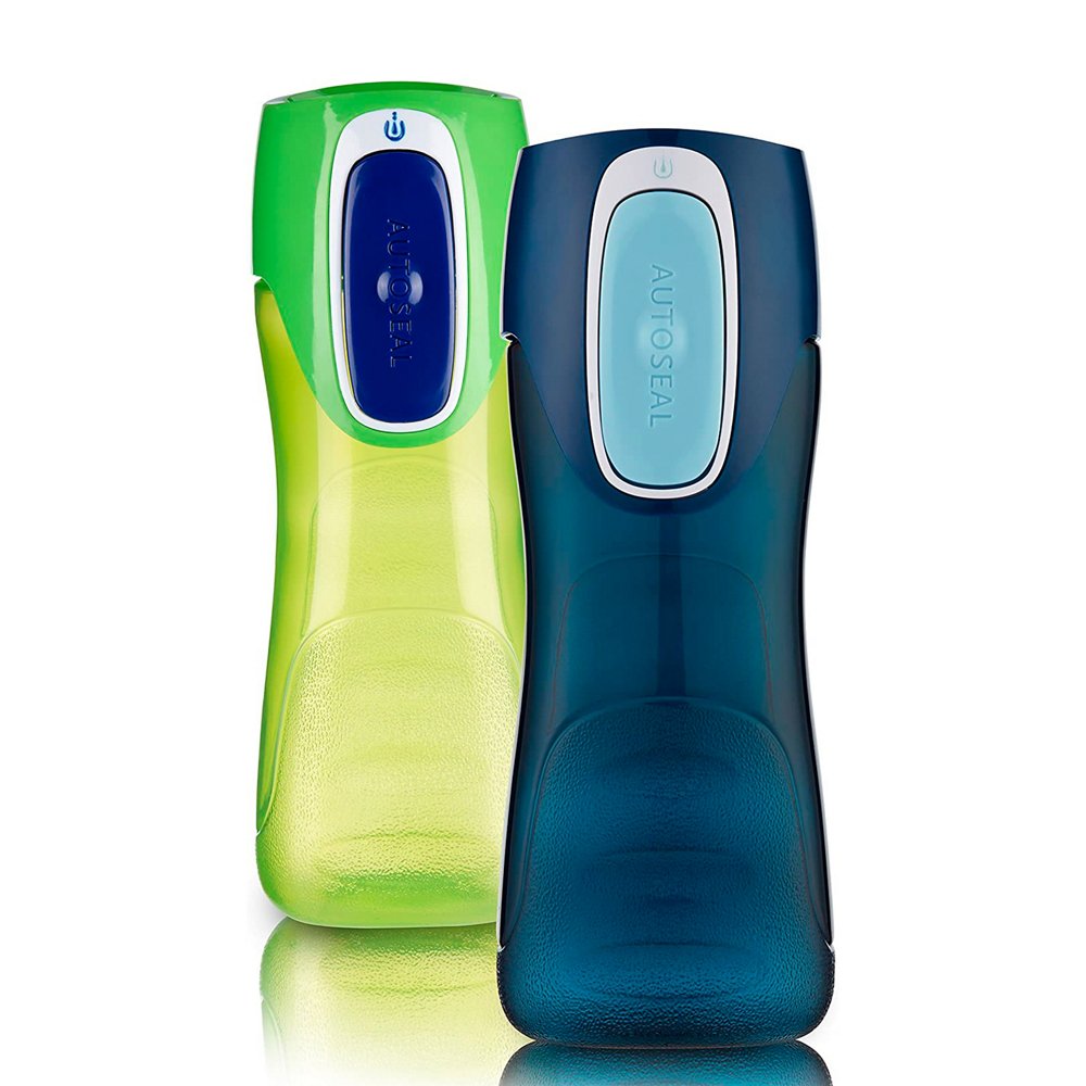 Contigo® Trekker Kids Water Bottle with AUTOSEAL® Lid, 14oz, 2-Pack - Granny Smith & Nautical