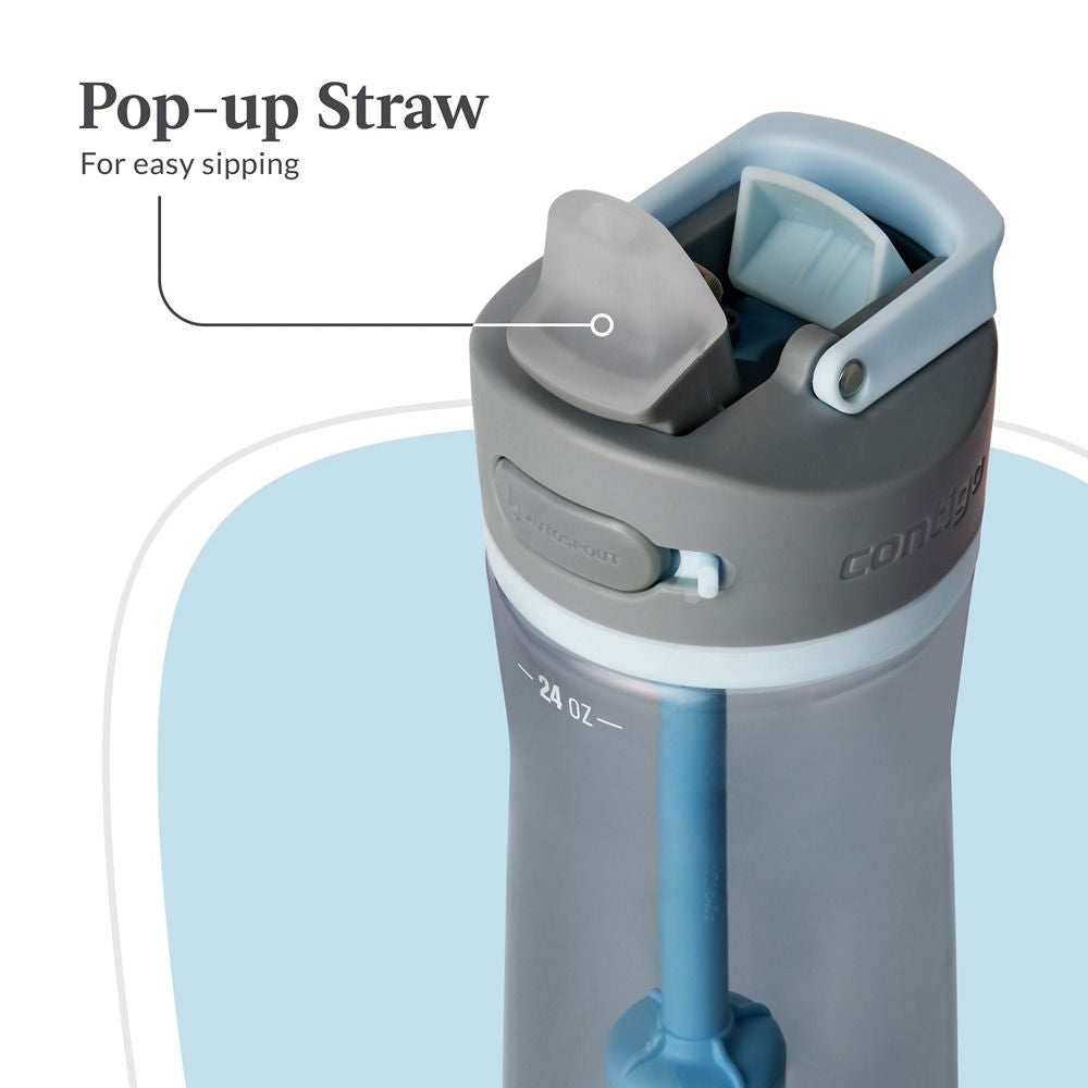 Contigo® Wells Plastic Filter Water Bottle with AUTOSPOUT® Straw Lid and Replacement Filter, 24 Oz. - Dark Ice & Purity - image 6