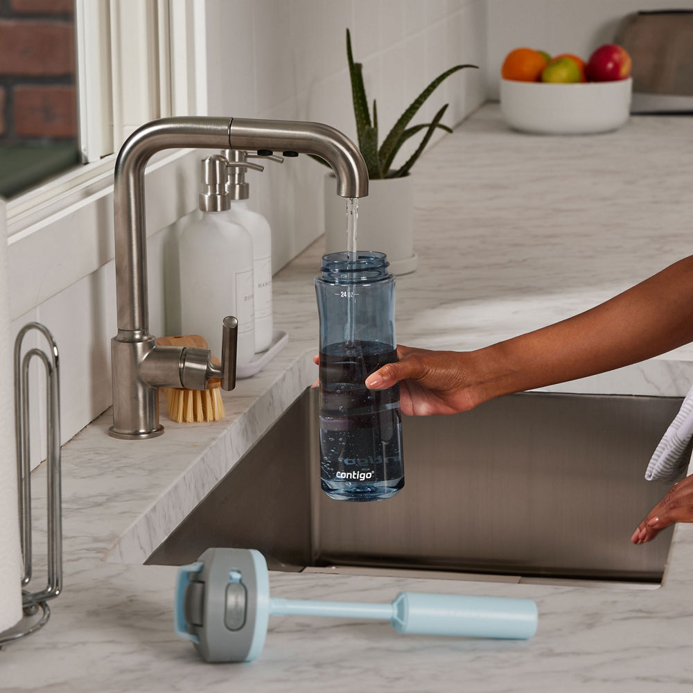 Contigo® Wells Plastic Filter Water Bottle with AUTOSPOUT® Straw Lid and Replacement Filter, 24 Oz. - Dark Ice & Purity - image 7