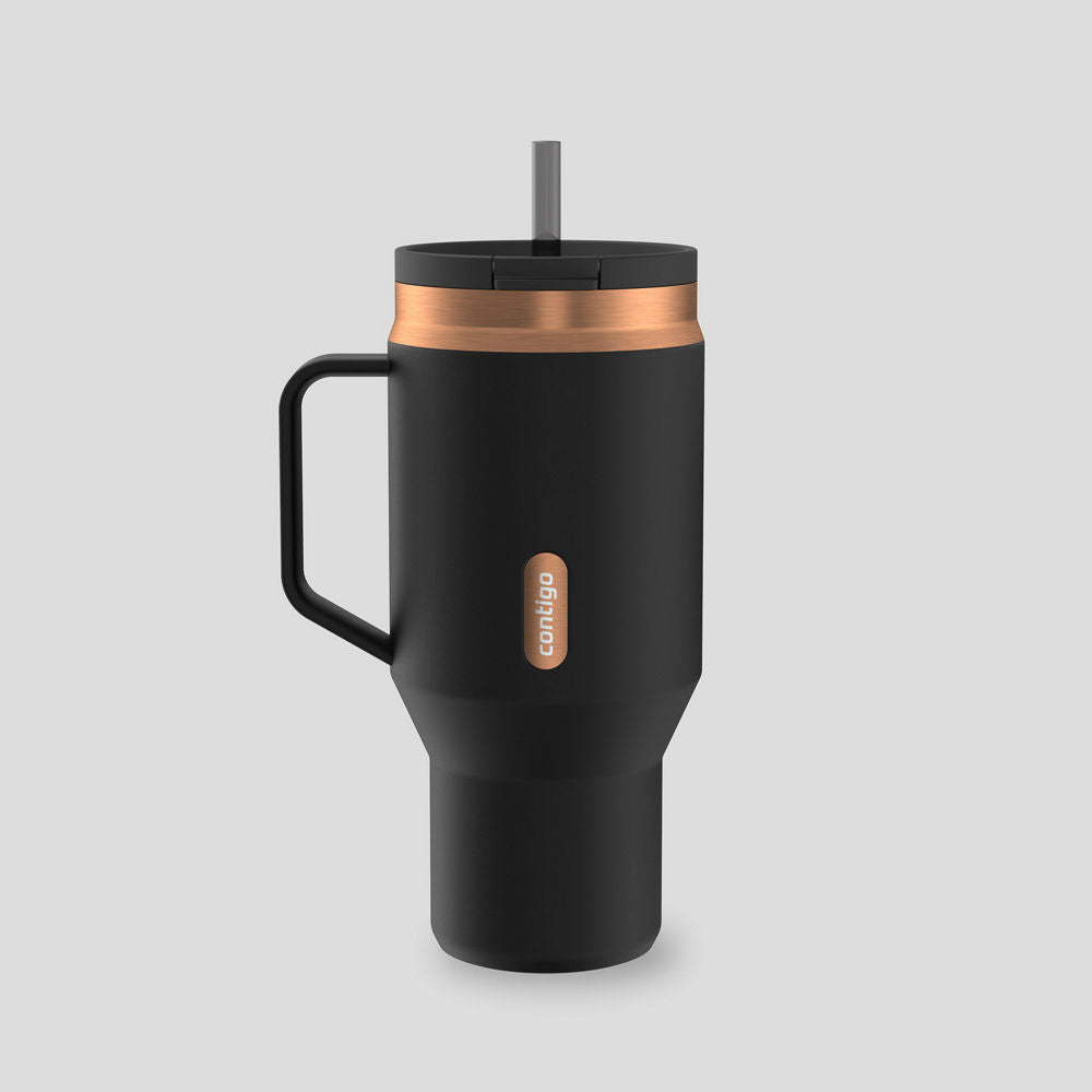 30 oz SnapSeal™ Tumbler (w/ Straw & Handle) - Licorice Bronze