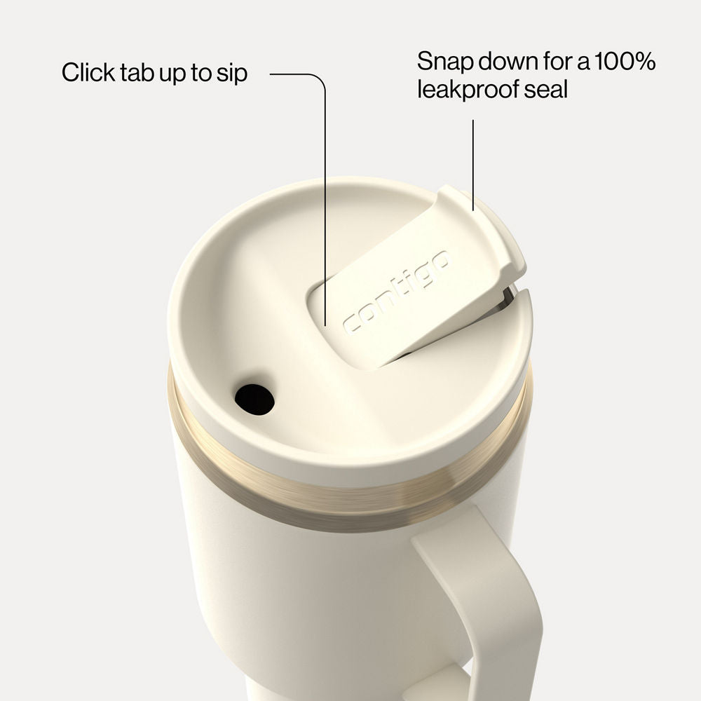 30 oz SnapSeal™ Tumbler (w/ Straw & Handle) - Oatmilk Champagne - image 2