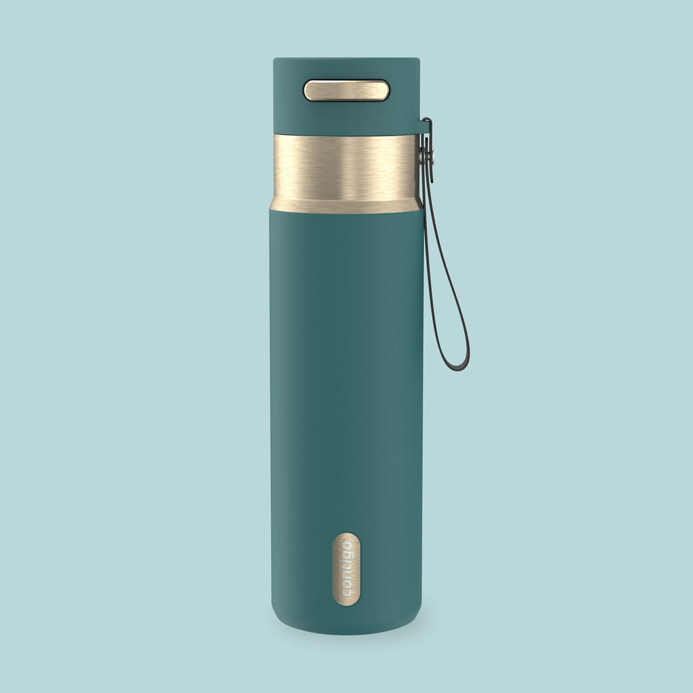 24 oz AutoSeal® Bottle - Mineral Teal Champagne