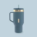 30 oz SnapSeal™ Tumbler (w/ Straw & Handle) - Denim Champagne