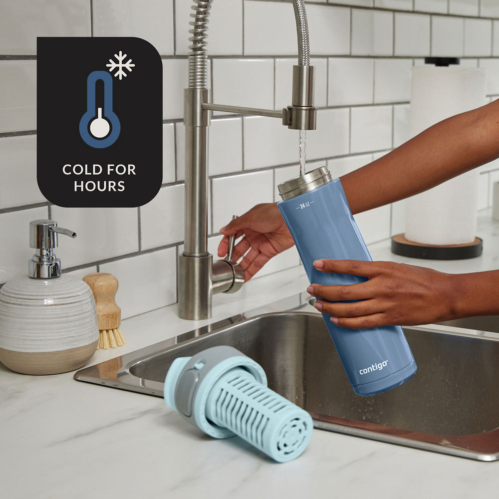 Contigo® Clybourn Freeflow Filtration Tritan Water Bottle with AUTOSEAL® LID, 24oz - Dark Ice - image 7