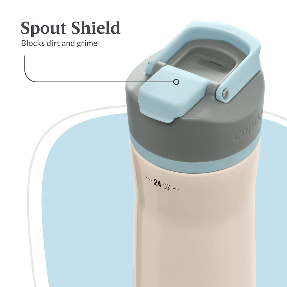 Contigo® Clybourn Chill Freeflow Filtration Stainless Steel Water Bottle with AUTOSEAL® Lid, 24oz - Salt - image 6