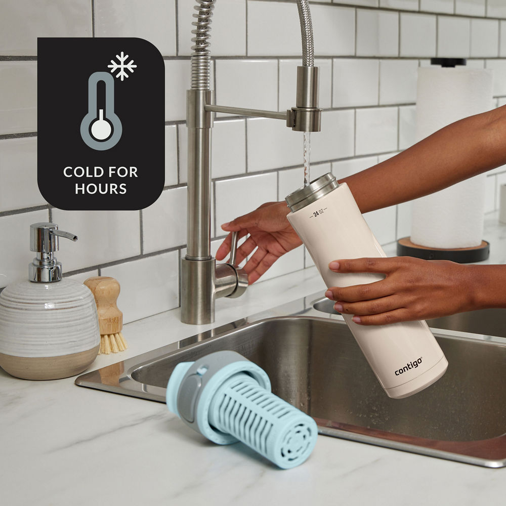 Contigo® Clybourn Chill Freeflow Filtration Stainless Steel Water Bottle with AUTOSEAL® Lid, 24oz - Salt - image 7