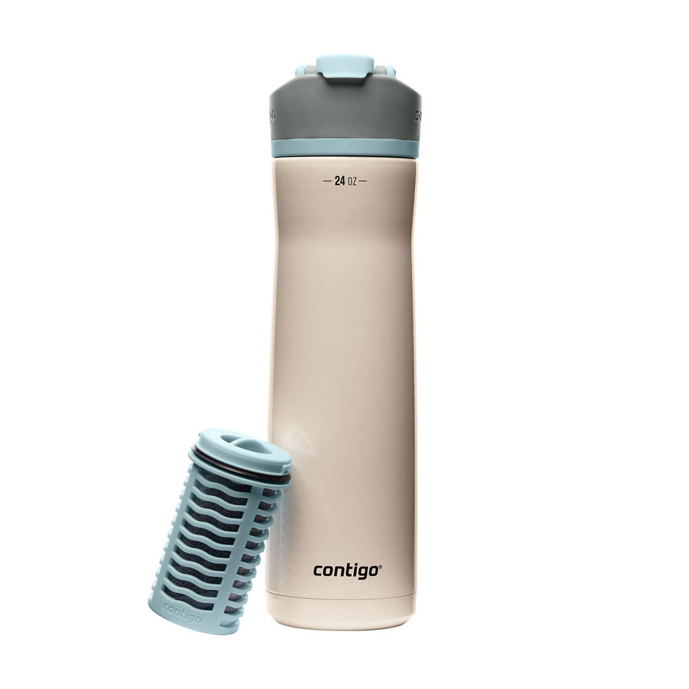 Contigo® Clybourn Chill Freeflow Filtration Stainless Steel Water Bottle with AUTOSEAL® Lid, 24oz - Salt