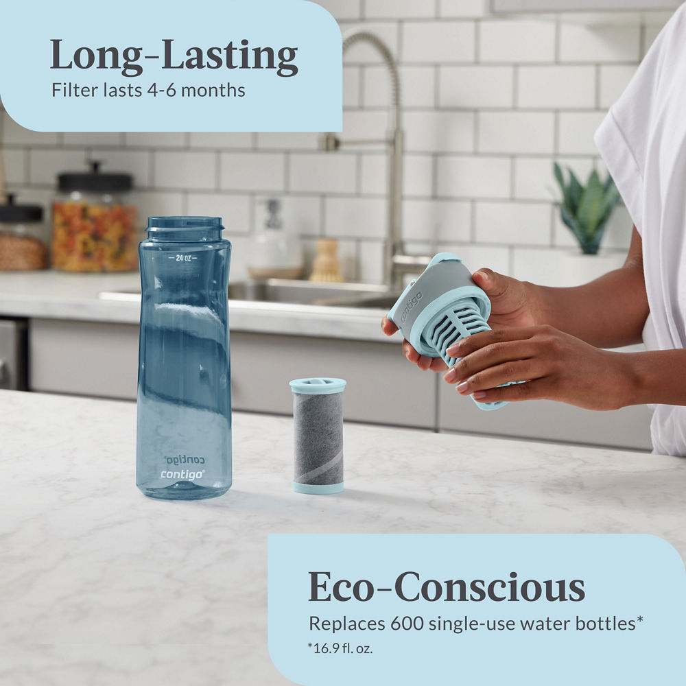 Contigo® Clybourn Freeflow Filtration Tritan Water Bottle with AUTOSEAL® LID, 24oz - Dark Ice - image 3