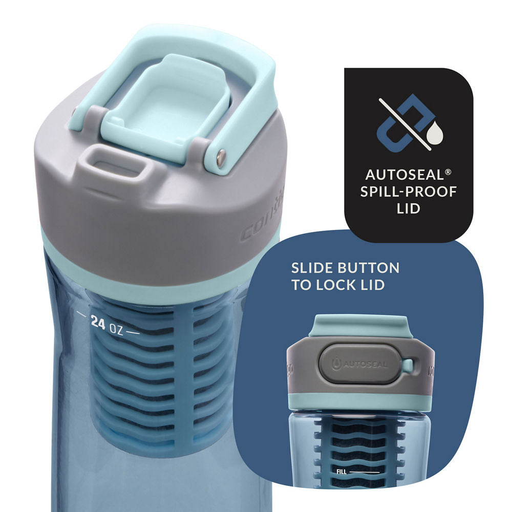 Contigo® Clybourn Freeflow Filtration Tritan Water Bottle with AUTOSEAL® LID, 24oz - Dark Ice - image 4