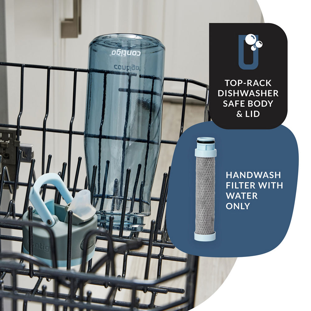 Contigo® Wells Plastic Filter Water Bottle with AUTOSPOUT® Straw Lid, 32 Oz. - Dark Ice - image 5