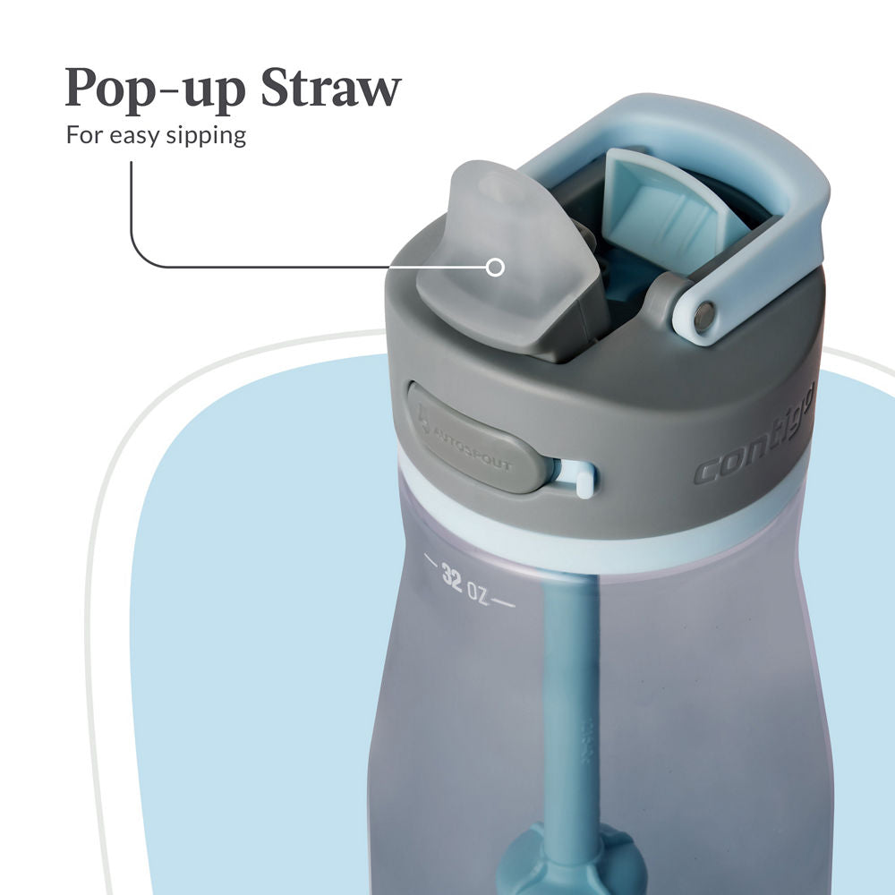 Contigo® Wells Plastic Filter Water Bottle with AUTOSPOUT® Straw Lid, 32 Oz. - Dark Ice - image 7