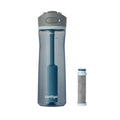 Contigo® Wells Plastic Filter Water Bottle with AUTOSPOUT® Straw Lid and Replacement Filter, 24 Oz. - Dark Ice & Purity
