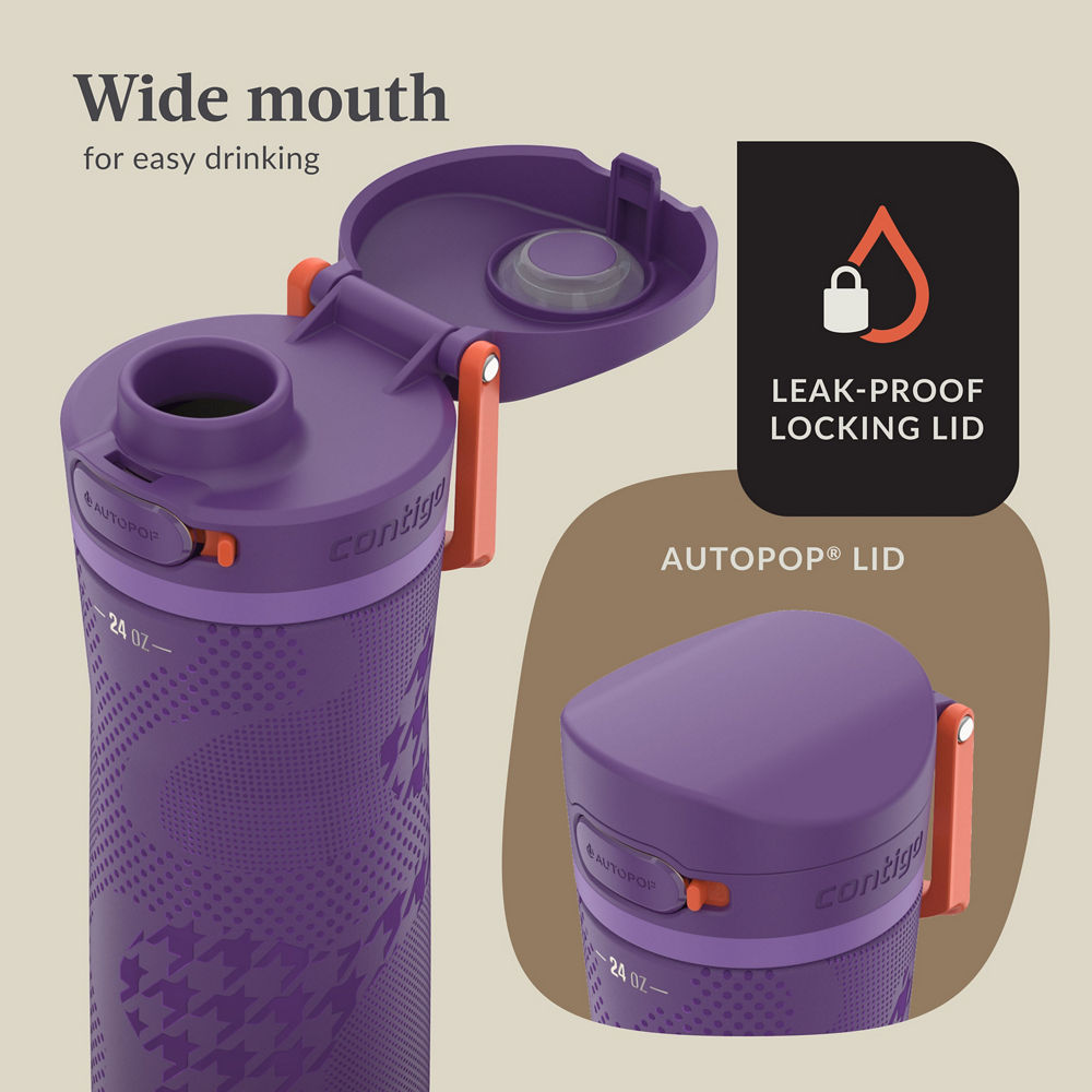 Contigo® x Ally Love Jackson Chill 2.0 Stainless Steel Water Bottle with AUTOPOP®  Lid, 24oz - Violet - image 4